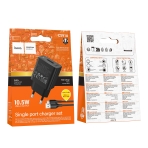 Купити Мережевий Зарядний Пристрій Hoco CS91A 1USB 2.1A+USB to Micro, 2