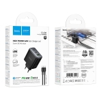 Купить Сетевое Зарядное Устройство Hoco C160A 2USB-C/1USB QC/PD65W+Type-C to Type-C, 2