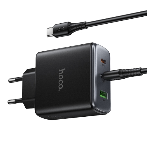 Купить Сетевое Зарядное Устройство Hoco C160A 2USB-C/1USB QC/PD65W+Type-C to Type-C, 6