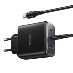 Купить Сетевое Зарядное Устройство Hoco C160A 2USB-C/1USB QC/PD65W+Type-C to Type-C, 6