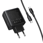 Купить Сетевое Зарядное Устройство Hoco C160A 2USB-C/1USB QC/PD65W+Type-C to Type-C, 7
