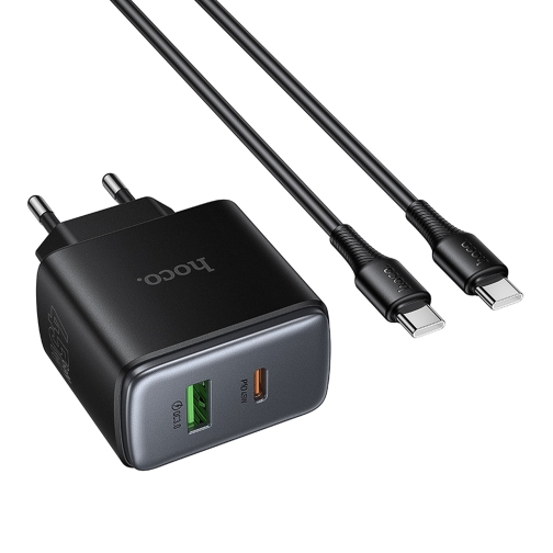 Купить Сетевое Зарядное Устройство Hoco C158A 1USB-C/1USB QC/PD45W GAN+Type-C to Type-C, 3