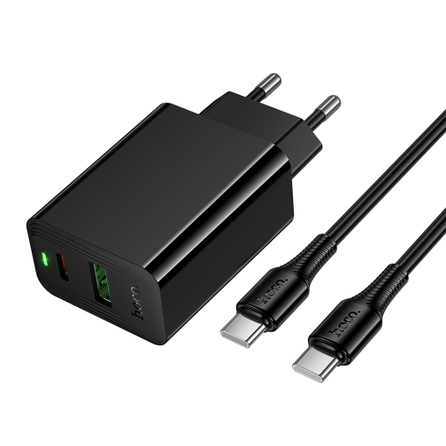 Купить Сетевое Зарядное Устройство Hoco CS95A 1USB/1USB-C QC/PD 30W+Type-C to Type-C, 3