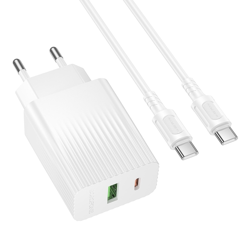 Купити Мережевий Зарядний Пристрій Borofone BAS74A 1USB-C/1USB PD/QC 20W+Type-C to Type-C, 4