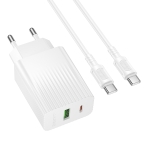 Купити Мережевий Зарядний Пристрій Borofone BAS74A 1USB-C/1USB PD/QC 20W+Type-C to Type-C, 4