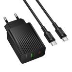 Купити Мережевий Зарядний Пристрій Borofone BAS74A 1USB-C/1USB PD/QC 20W+Type-C to Type-C, 5