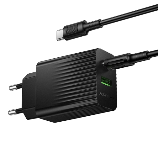 Купить Сетевое Зарядное Устройство Borofone BAS74A 1USB-C/1USB PD/QC 20W+Type-C to Type-C, 7