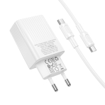 Купить Сетевое Зарядное Устройство Borofone BAS73A 1USB-C PD/QC 20W+Type-C to Type-C, 8