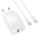 Купить Сетевое Зарядное Устройство Borofone BAS74A 1USB-C/1USB PD/QC 20W+Type-C to Type-C Белый