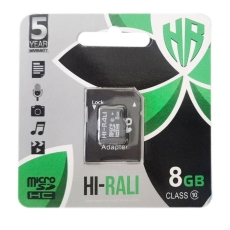 Купити Карта Пам'яті  Hi-Rali MicroSDHC 8gb 10 Class & Adapter