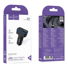 Купити Автомобільний Зарядний Пристрій Hoco Z63B 1USB QC18W/1USB-C PD30W Total 48W Display Купити Автомобільний Зарядний Пристрій Hoco Z63B 1USB QC18W/1USB-C PD30W Total 48W Display
