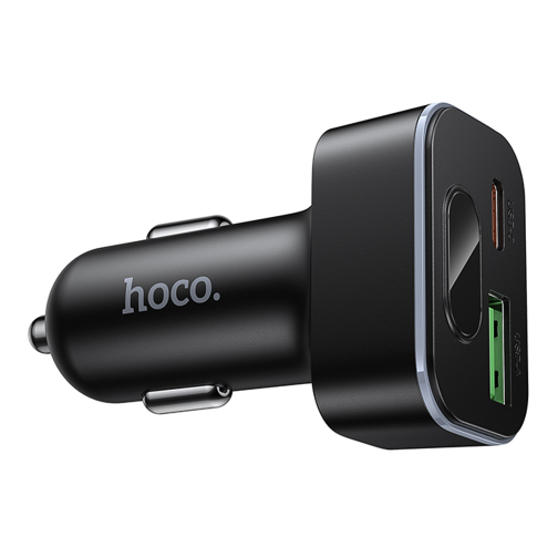 Автомобільний Зарядний Пристрій Hoco Z63B 1USB QC18W/1USB-C PD30W Total 48W Display превью 6