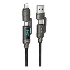 Купити Кабель USB Hoco U152 PD3.1 240W 4-in-1 USB/C to iP/C Led Display 1.2m