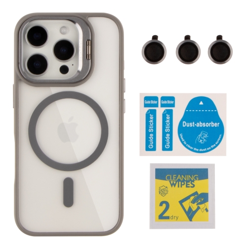 Купить Чехол TPU+PC+Metal Stand Case with MagSafe and Camera Lenses для iPhone 16 Pro Мятая упаковка