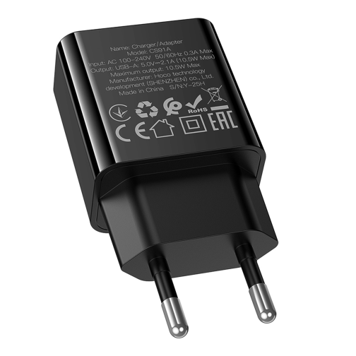 Мережевий Зарядний Пристрій Hoco CS91A 1USB 2.1A превью 7