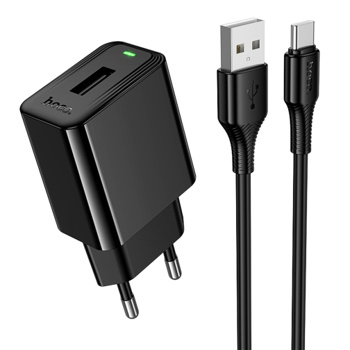 Мережевий Зарядний Пристрій Hoco CS91A 1USB 2.1A+USB to Type-C