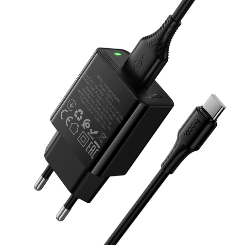 Мережевий Зарядний Пристрій Hoco CS91A 1USB 2.1A+USB to Type-C превью 4