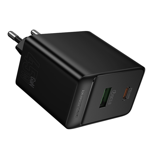 Мережевий Зарядний Пристрій Borofone BAS16A 1USB-C/1USB QC/PD 45W GAN превью 4