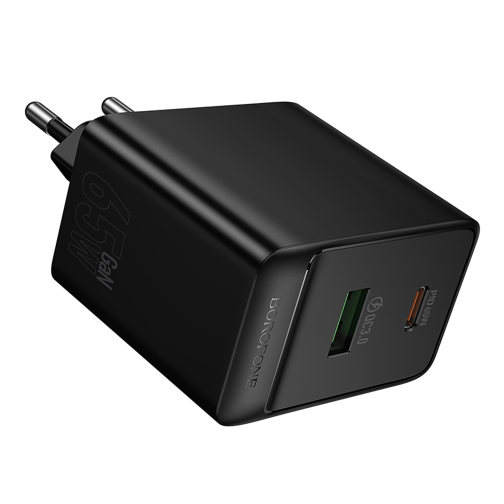 Мережевий Зарядний Пристрій Borofone BAS17A 1USB-C/1USB PD/QC 65W GAN превью 5