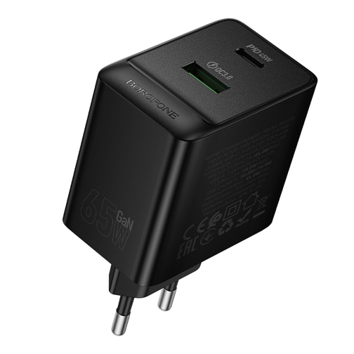 Мережевий Зарядний Пристрій Borofone BAS17A 1USB-C/1USB PD/QC 65W GAN превью 6
