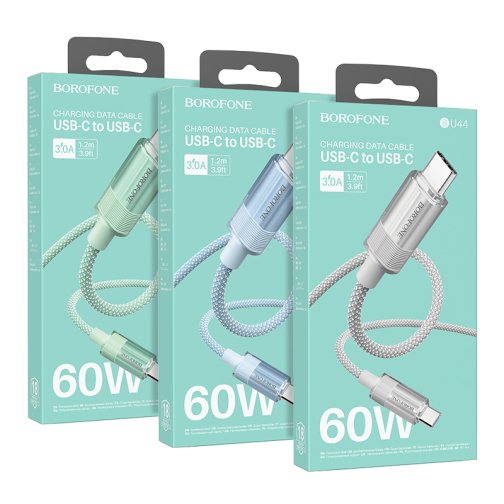 Купити Кабель USB Borofone BU44 Sincero 60W Type-C to Type-C 1.2m