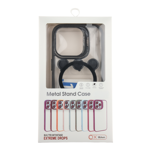 Чехол TPU+PC+Metal Stand Case with MagSafe and Camera Lenses для iPhone 12 Pro Max превью 3