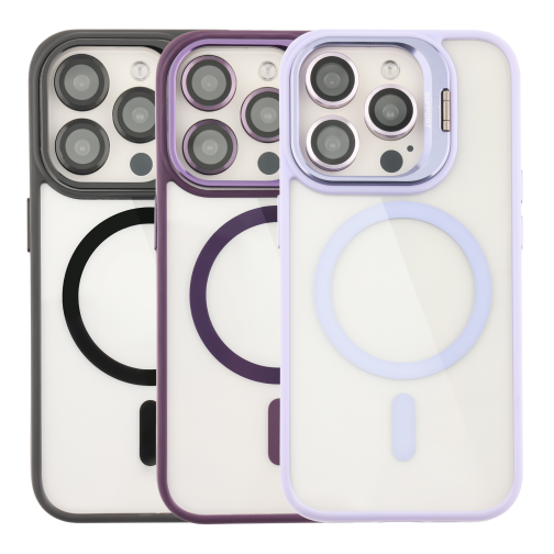 Чохол TPU+PC+Metal Stand Case with MagSafe and Camera Lenses для iPhone 13 Pro