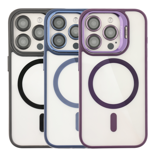 Чохол TPU+PC+Metal Stand Case with MagSafe and Camera Lenses для iPhone 13 Pro Max