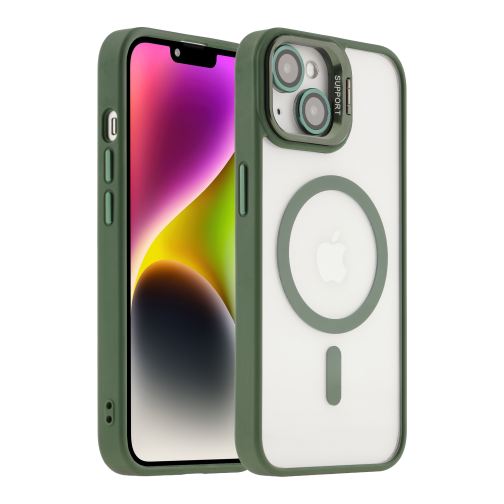 Чохол TPU+PC+Metal Stand Case with MagSafe and Camera Lenses для iPhone 14 превью 2