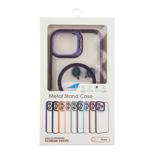 Чохол TPU+PC+Metal Stand Case with MagSafe and Camera Lenses для iPhone 14 превью 5