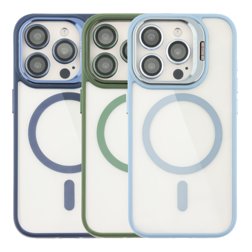 Чохол TPU+PC+Metal Stand Case with MagSafe and Camera Lenses для iPhone 14 Pro Max