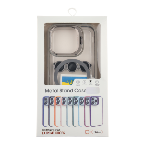Чохол TPU+PC+Metal Stand Case with MagSafe and Camera Lenses для iPhone 14 Pro превью 8