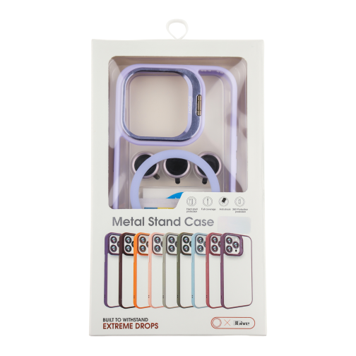 Чохол TPU+PC+Metal Stand Case with MagSafe and Camera Lenses для iPhone 14 Pro превью 12