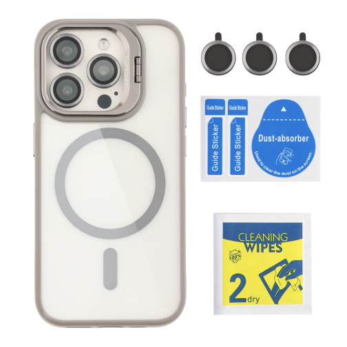 Чохол TPU+PC+Metal Stand Case with MagSafe and Camera Lenses для iPhone 14 Pro Max превью 17