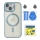 Купити Чохол TPU+PC+Metal Stand Case with MagSafe and Camera Lenses для iPhone 14 Blue