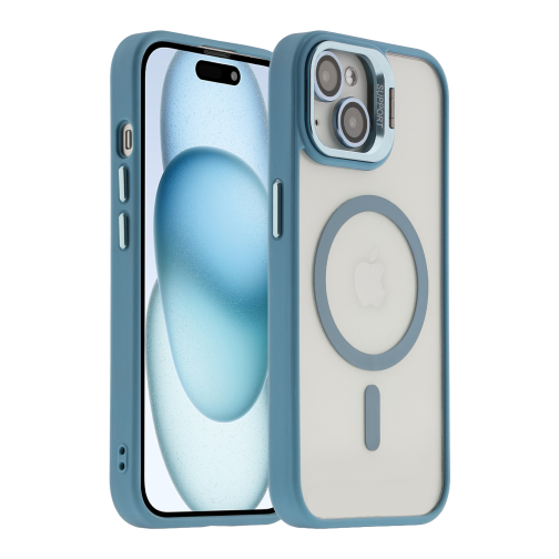 Чохол TPU+PC+Metal Stand Case with MagSafe and Camera Lenses для iPhone 15 превью 2