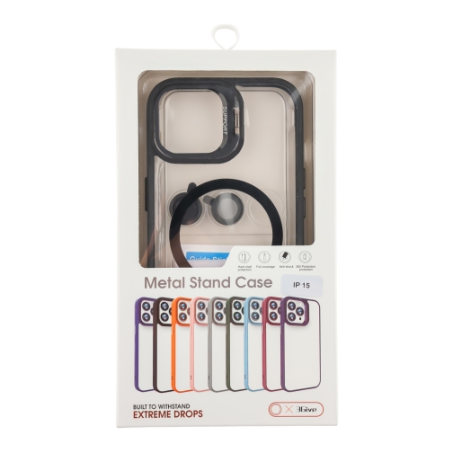 Купить Чехол TPU+PC+Metal Stand Case with MagSafe and Camera Lenses для iPhone 15, 3
