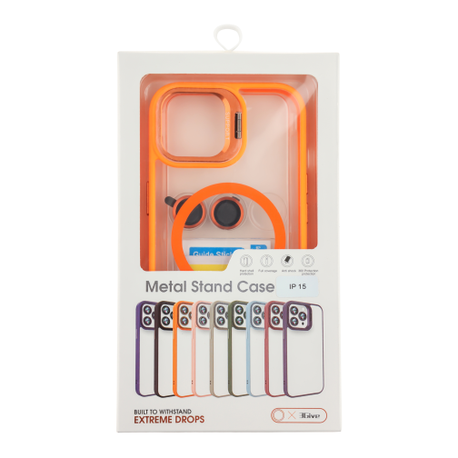 Чохол TPU+PC+Metal Stand Case with MagSafe and Camera Lenses для iPhone 15 превью 9