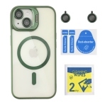 Купить Чехол TPU+PC+Metal Stand Case with MagSafe and Camera Lenses для iPhone 15, 17