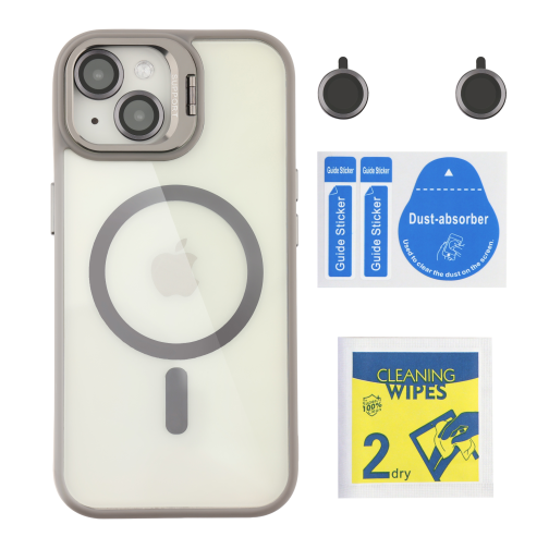 Чохол TPU+PC+Metal Stand Case with MagSafe and Camera Lenses для iPhone 15 превью 18