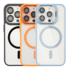Купити Чохол TPU+PC+Metal Stand Case with MagSafe and Camera Lenses для iPhone 15 Pro