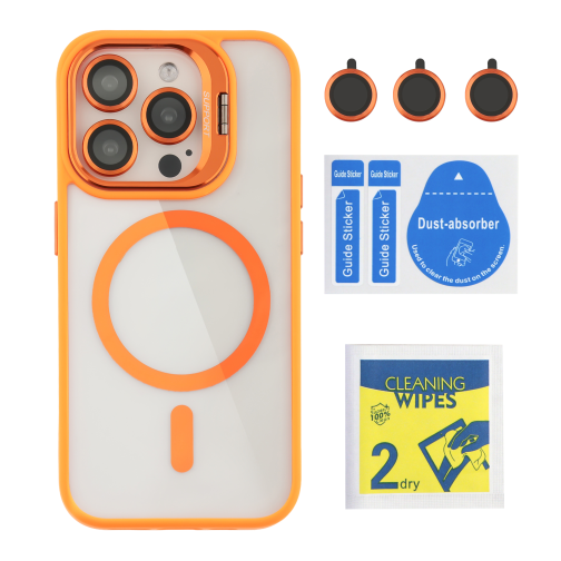 Чохол TPU+PC+Metal Stand Case with MagSafe and Camera Lenses для iPhone 15 Pro превью 19