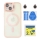 Купить Чехол TPU+PC+Metal Stand Case with MagSafe and Camera Lenses для iPhone 15 Pink