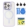Купити Чохол TPU+PC+Metal Stand Case with MagSafe and Camera Lenses для iPhone 15 Pro Purple