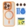 Купити Чохол TPU+PC+Metal Stand Case with MagSafe and Camera Lenses для iPhone 15 Pro Orange