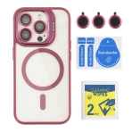 Купити Чохол TPU+PC+Metal Stand Case with MagSafe and Camera Lenses для iPhone 15 Pro Max, 21