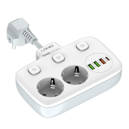 Мережевий Подовжувач LDNIO SE2435 3USB-A / 1USB-C / 2-Sockets QC/PD20W превью 4