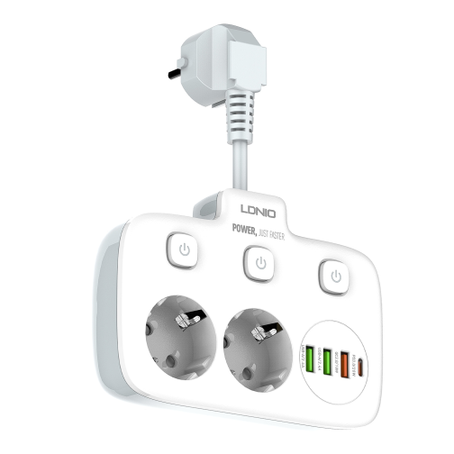 Мережевий Подовжувач LDNIO SE2435 3USB-A / 1USB-C / 2-Sockets QC/PD20W превью 5