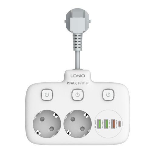 Мережевий Подовжувач LDNIO SE2435 3USB-A / 1USB-C / 2-Sockets QC/PD20W превью 6