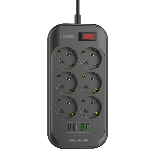 Купить Сетевой Удлинитель LDNIO SE6403 4USB-A / 6-Sockets 2m, 5